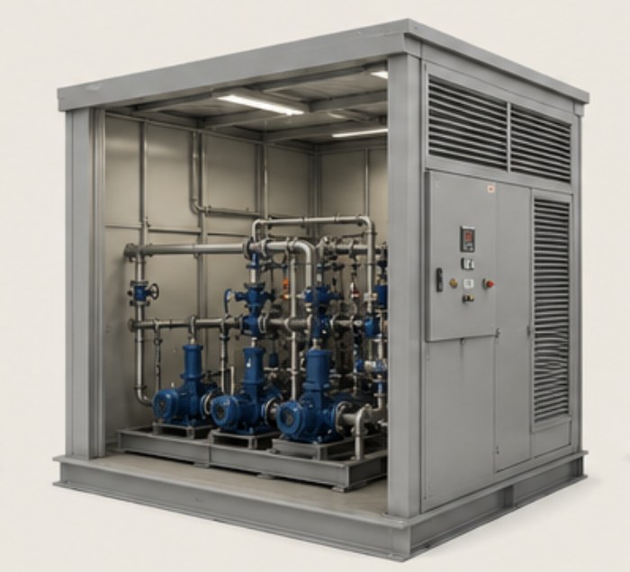 PPR packaged pump room render